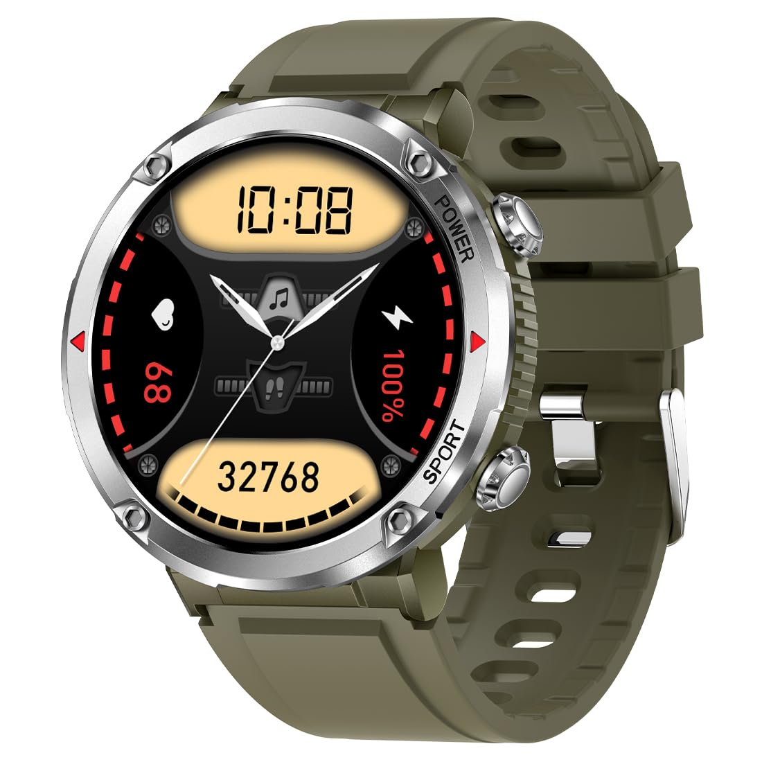 Fire-Boltt Sphere, Sporty Rugged Outdoor Smart Watch with a 1.6" High-Resolution HD Display, Shockproof Metal Body, Bluetooth Calling 600 mAh Battery