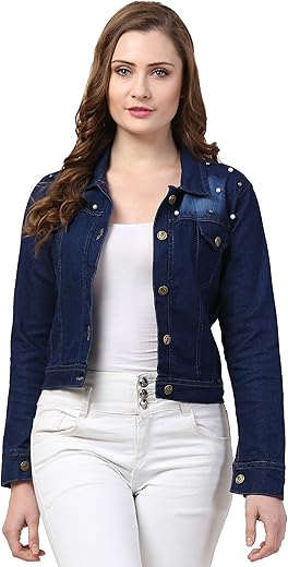 FUNDAY FASHION Women's Denim Blend Standard Length Jacket