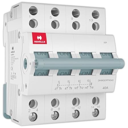 Havells MCB Changeover FP PVC Plastic Base Model (White)