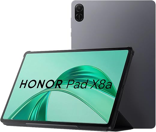 HONOR Pad X8a with Free Flip-Cover 27.94cm (11 inch) Wi-Fi Tablet, 4GB RAM 128 GB ROM Expandable Up to 1TB FHD Display 90Hz Refresh Rate, 8300mAh Battery, Quad Speakers, Snapdragon 680, Android 14