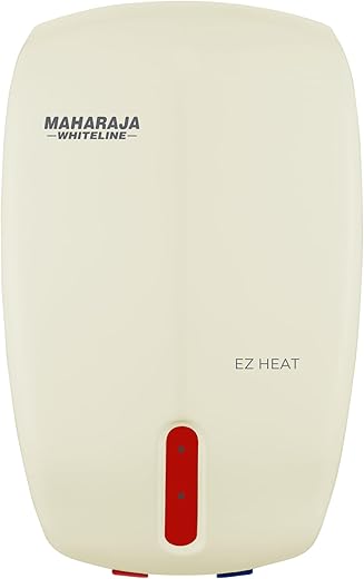 Maharaja Whiteline Ez Heat Instant Wall Water Heater 3 Ltr With Long Lasting Efficiency, 3000W, Rust Proof Body|High Grade Ss Tank|6.5 Bars (Warranty Of 2 Years On Product & 5 Years On Tank)