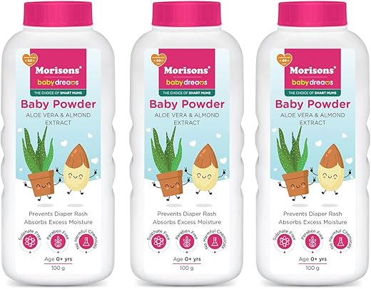 Morisons Baby Dreams Baby Powder 100 gm (Pack of 3)