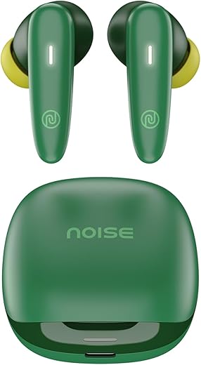 Noise Buds VS401 in-Ear Truly Wireless Earbuds with 50H of Playtime, Low Latency(up-to 50ms), Quad Mic with ENC, Instacharge(10 min=200 min),10mm Driver, BT v5.3(Forest Green)