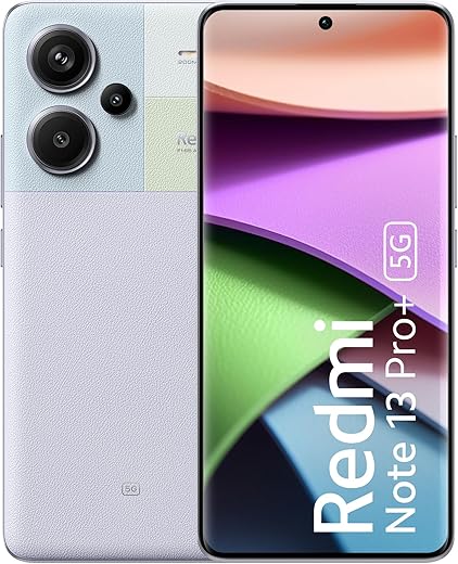 Redmi Note 13 Pro+ (Fusion Purple, 12GB RAM, 512GB Storage) | World's First Mediatek 7200 Ultra 5G | 200MP Hi-Res Camera | 1.5K Curved AMOLED | 120W HyperCharge