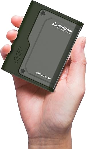 Stuffcool Mega II Compact 10,000mAh 30W PD, 33W PPS Powerbank with Samsung Super Fast Charging, Charges iPhones & Pixels 50% in 30 Mins, Universal Fast Charging for Oppo, OnePlus, Realme - Green