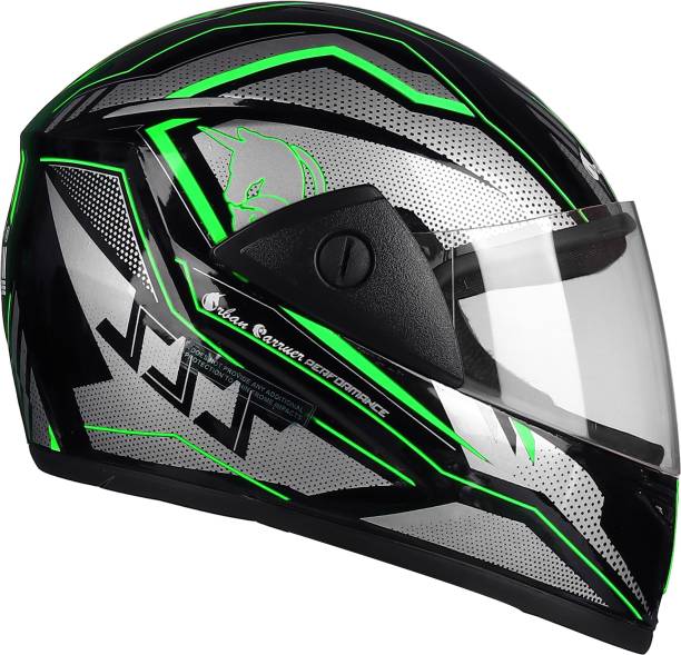 urban carrier ABS Material Shell Full Face Helmet, Unti UV Scratch resistance Motorbike Helmet  (Green)