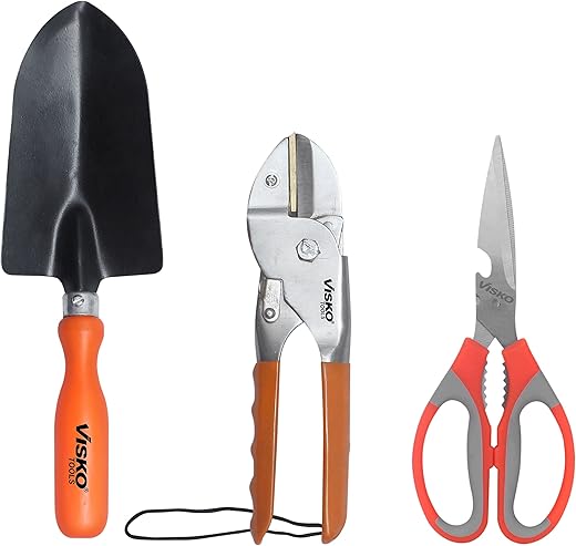 VISKO Garden Tools Set, 656 Gardening Hand Tool Kit 3 Pieces for Home Gardening