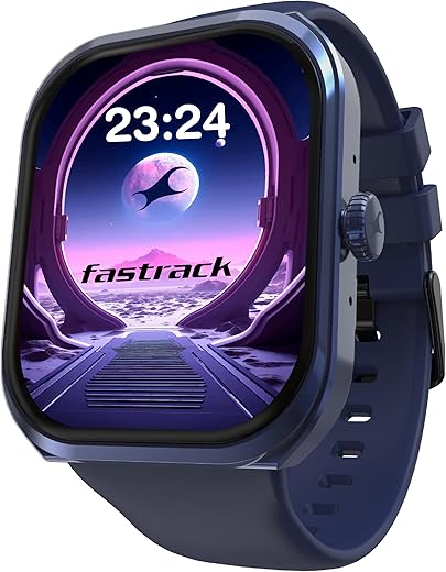 Fastrack Limitless FS2+ Smart Watch, 2.01" UltraVU Display, Functional Crown, SingleSync BT Calling, 110+ Sports Modes, 200+ Smartwatch Faces, Upto 7 Day Battery, AI Voice Assistant (Blue)