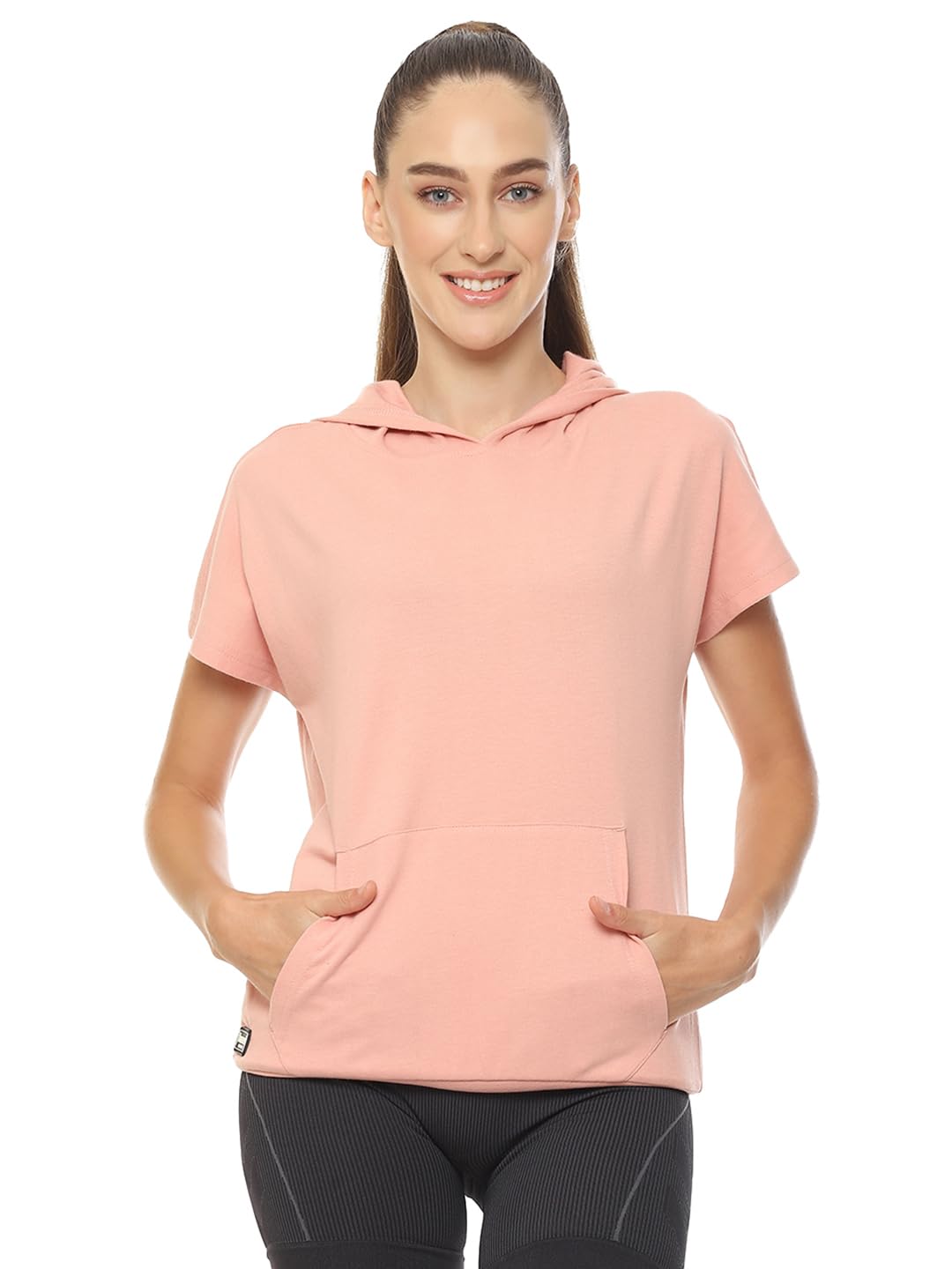 hummel Tam Women's Hoodie| Casual Wear | Regular Fit | Comfortable and Trendy | Polycotton Fabric | Short Sleeve|Hooded Neck| Hoodies for Women