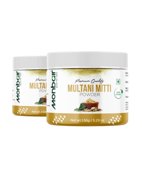 MONBAIR Set Of 2 Multani Mitti Powder- 150 g Each