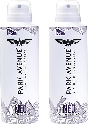 Park Avenue Men Neo Signature Collection | Deodorant Spray | Fresh Long-Lasting Aroma | 150Ml Each (Pack Of 2)