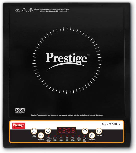 Prestige 1600 W Induction Cooktop Push Button  (Black, Atlas 3.0 Plus)