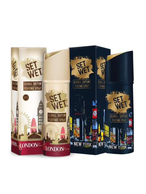 Set Wet Men Set of 2 Global Edition London Luxury and New York Nights Perfume Sprays