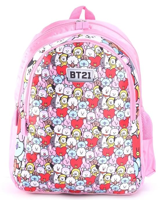 STRIDERS 14 inches BT21 School Bag - Trendy Style for Young Dreamers Kawaii Adventures Age (3 yr to 5 yr)