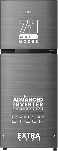 IFB 265L 2 Star Frost Free Double Door Refrigerator with Advanced Inverter Compressor (2024, IFBFF-3152DBSE, Brush Grey) 7 in 1 Multi Mode with 360 Degree Cooling