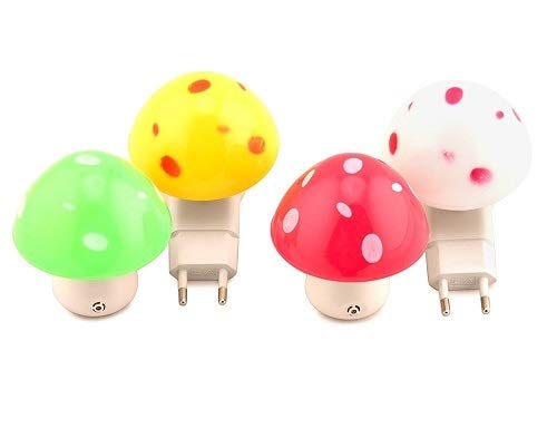 PINDIA Set of 2 Automatic Night Sensor Mushroom Lamp