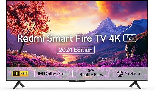 Redmi Xiaomi 138 cm (55 inch) F Series UHD 4K Smart LED Fire TV L55MA-FVIN (Black)