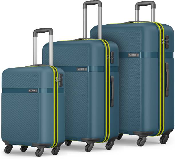 Safari Hard Body Set of 3 Luggage 4 Wheels - Magnum Fury 3P set 4W - Blue