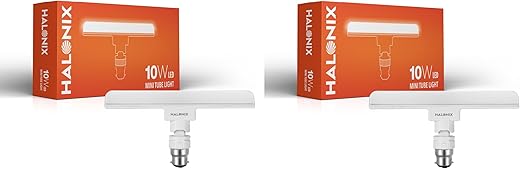 Halonix 10 Watts B22d LED bulb tube Light Cool White, Pack of 2, T-bulb