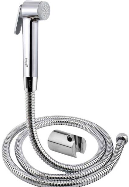 Prestige chrome plated Reva health faucet with 1mtr ABS Shower Tube and Wall Hook Faucet Set
