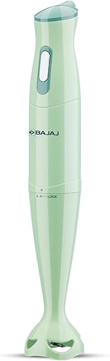 Bajaj HB-20 Silent 300W Hand Blender | Detachable Abs Blender Stem | Penta Flow Breaker | Easy Click Fit Locking | 2 Yr Warranty 【Green】