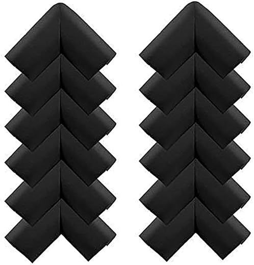SYGA Pack of 12 Black Corner Edge Guard Protectors Suitable for Table and Desk for Baby Child Infant Kids Safety