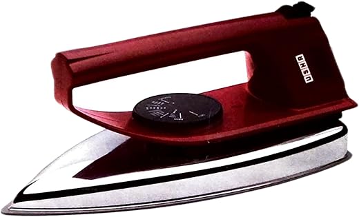 USHA EI 4175-M 750W ULTRA LIGHT WEIGHT ELECTRIC IRON WITH NON STICK PTFE COATED (BLACK WEILBURGER) SOLE PLATE, MAROON