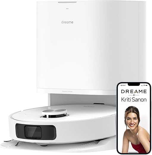 DREAME L10 Prime Robot Vacuum Cleaner with 7mm Mop Lift, Self-Cleaning Mop, LDS Navigation, 4000Pa Suction, 3D Mapping, WiFi/APP/Alexa