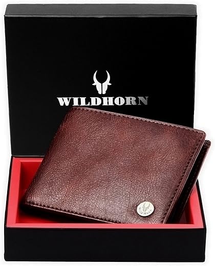 WildHorn Brown Leather Men's Wallet (WH2052 CRACKLE)