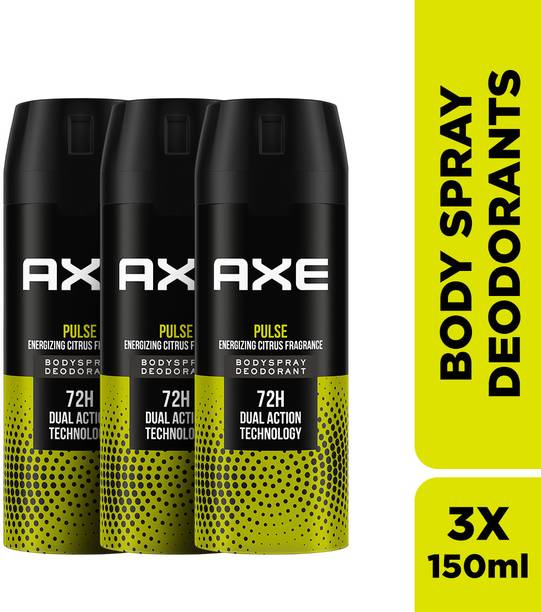 AXE Pulse Body Spray - For Men  (150 ml, Pack of 3)