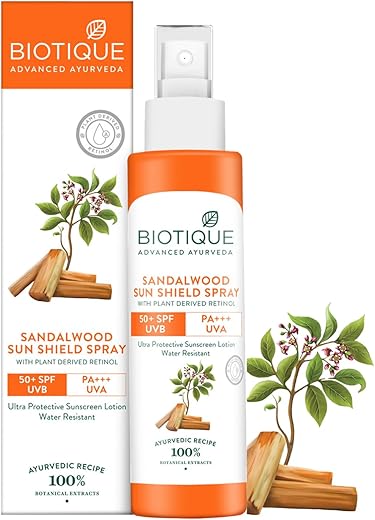Biotique Sandalwood Sunsheild Spray SPF 50+ UVB, 120ml