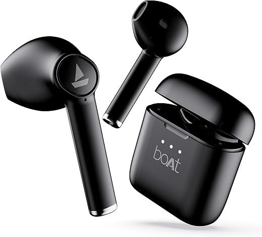 boAt Airdopes 131/8 with 60 Hrs Playback, ASAP Charge Truly Wireless Bluetooth in Ear Earbuds with Mic (Active Black)