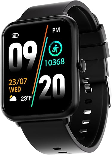 Fire-Boltt Ninja Call Pro Smart Watch with Bluetooth Calling, 1.69 Inch HD Display, AI Voice Assistant, 100 Sports Modes, SpO2, Heart Rate Monitor & Dual Chip, Smart Watch for Man & Woman – Black