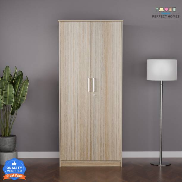 Flipkart Perfect Homes Engineered Wood 2 Door Wardrobe  (Finish Color - Melamine Vogue French Oak GL, Knock Down)