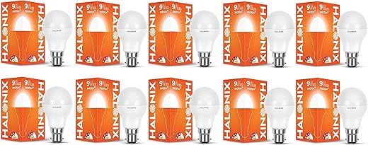 Halonix 9W B22 LED Cool White Bulb, Pack of 10