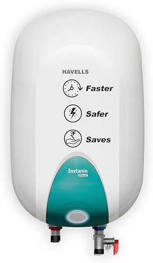 Havells Instanio Prime 15L Storage Water Heater(Geyser)|Faster Heating|Safer to use|Saves electricity|Engineered for Hard Water|Color Changing LED Indicator|Anti Rust Tank|Mcoloy Heating Element