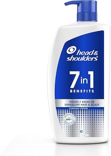 Head & Shoulders 7in1 Anti-dandruff Shampoo | Multi-action formula | Complete Solution for unhealthy scalp | 7 benefits for Men and Women, 1000ml