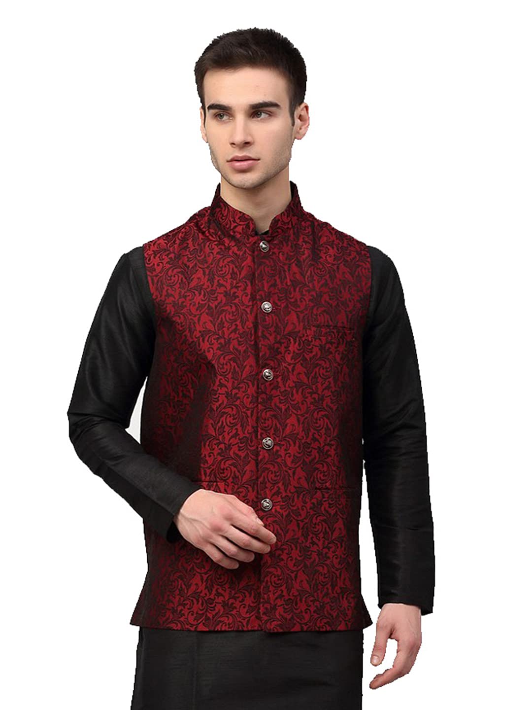 Jompers Men's Woven Design Waistcoat