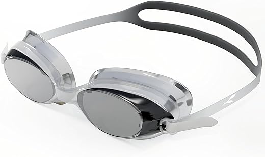 KONEX Anti-Fog UV Protection Swimming Goggles for Men, Women | Wide-Angle Vision with Silicone Comfort & Adjustable Strap | Perfect for Adults & Children (Black)