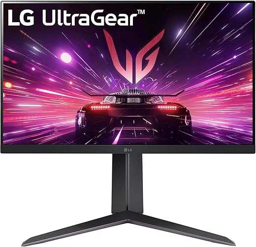 LG Ultragear 24GS65F IPS Full HD Gaming Monitor, 24 Inch, 1920 X 1080, 1ms, 180Hz, HDR 10, NVIDIA G-Sync Compatible, AMD FreeSync, Height/Pivot/Tilt Adjustable Stand, Borderless Design, DP, HDMI