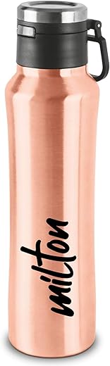 Milton Gulp 600 Thermosteel 24 Hours Hot or Cold Water Bottle, 575 ml, 1 Piece, Rose Gold