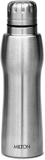Milton Verve 400 Thermosteel 24 Hours Hot and Cold Water Bottle, 380 ml, Silver