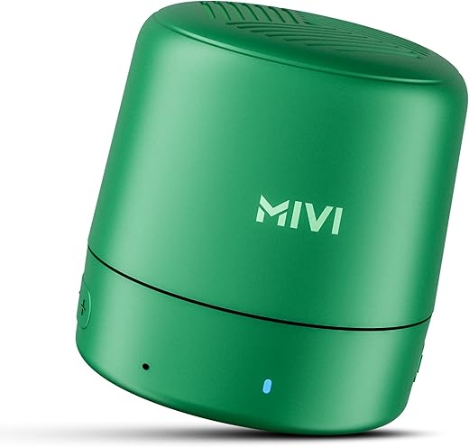 Mivi Play Bluetooth Speakers Wireless with 12 Hours Playtime. Wireless Speaker Made in India with Exceptional Sound Quality, Portable and Built in Mic-Green