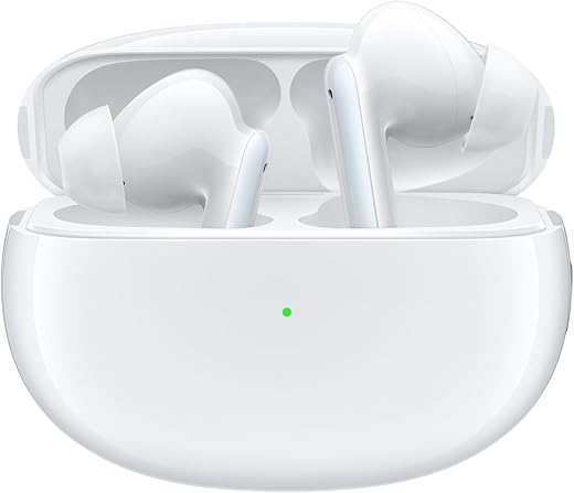 Oppo Enco X Bluetooth Wireless Earphones with Mic, Support (ANC) Industry Leading Active Noise Cancellation, Long Battery Life for Call, IP54 Dust & Water Resistant,Supports Android and iOS（White）, (Model: 6670554)