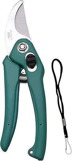 PLANETXERO Hand Pruner Cutter - 1 Pc, Heavy Duty Gardening Tools Grass Cutter, Plant Cutter for Home Garden, Wood Branch Trimmer, Garden Tools Grass Cutting Accessories (Steel Blades, Assorted)