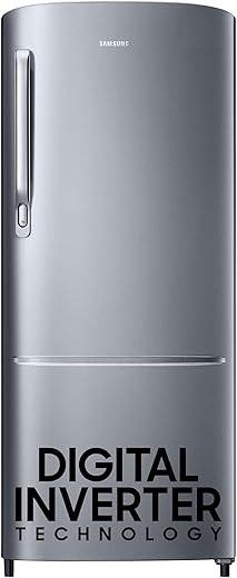 Samsung 223 L, 3 Star Inverter Direct-Cool Single Door Refrigerator (RR24C2723S8/NL, Silver, Elegant Inox)