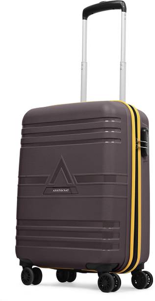 Small Cabin Suitcase (55 cm) 4 Wheels - Airstop Pro Suitcase Polypropylene | Trolley Bag With Combination Lock - Brown