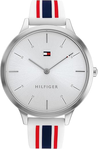 Tommy Hilfiger Women Silver White Dial Round Shaped Casual Analog Watch_TH1782498W