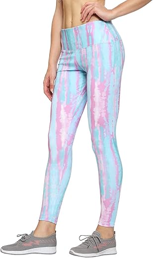 Urban Komfort Women's Slim Fit Poly Cotton Printed Seamless Track Pants for Yoga, Gym, Workout, Dance, Running | Tie & Die Print