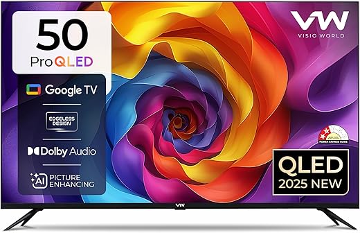 VW 127 cm (50 inches) Pro Series 4K Ultra HD Smart QLED Google TV VW50GQ1